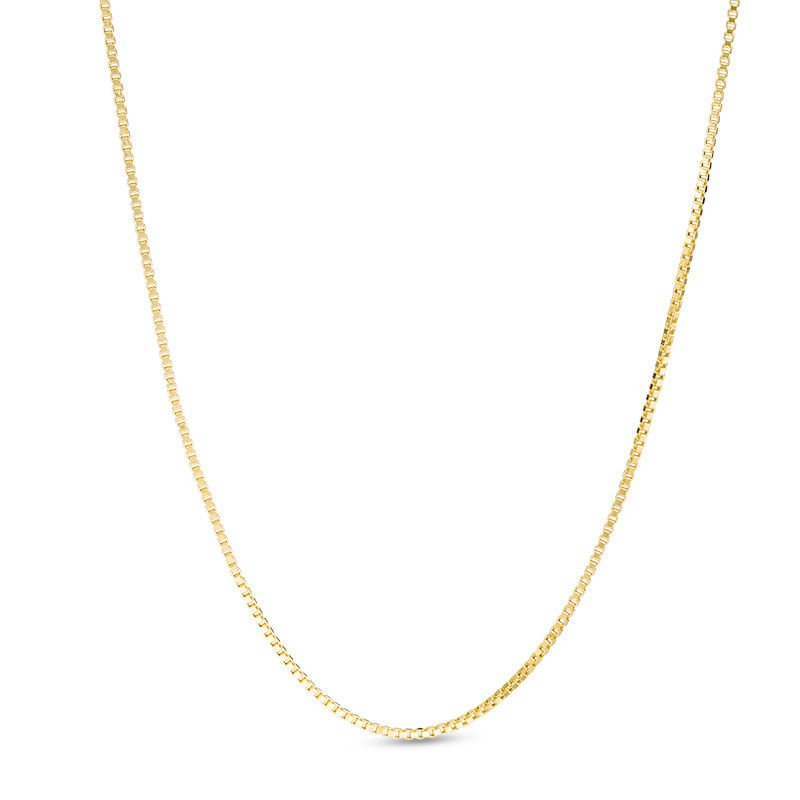 070 Box Chain Necklace in 10K Gold - 24"