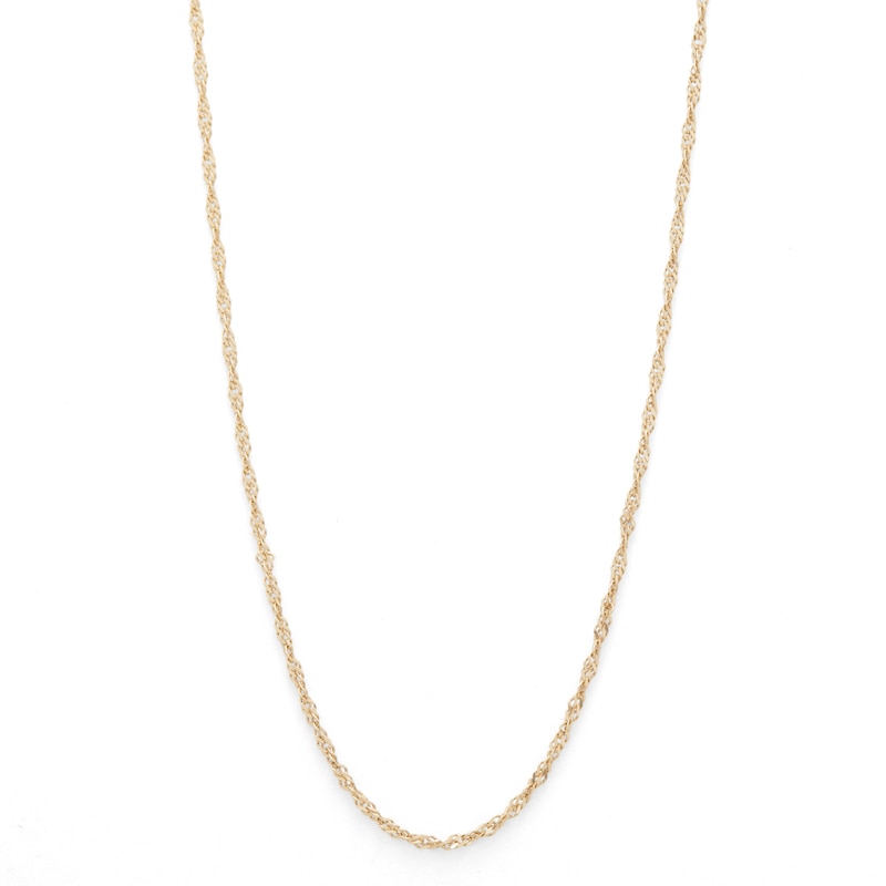 1.40mm Singapore Chain Necklace in 10K Solid Gold - 16"