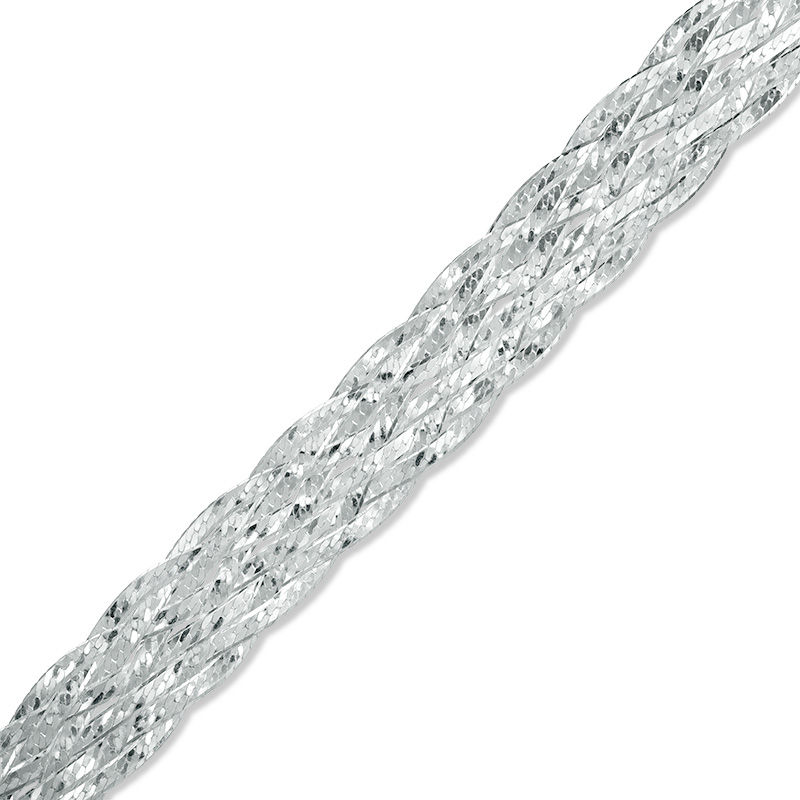Multi-Strand Herringbone Chain Bracelet in Sterling Silver - 7.5"