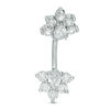 Thumbnail Image 0 of Solid Stainless Steel CZ Pear-Shaped Floral Belly Button Ring - 14G