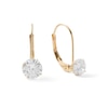 Thumbnail Image 0 of 6mm Cubic Zirconia Solitaire Drop Earrings in 14K Gold