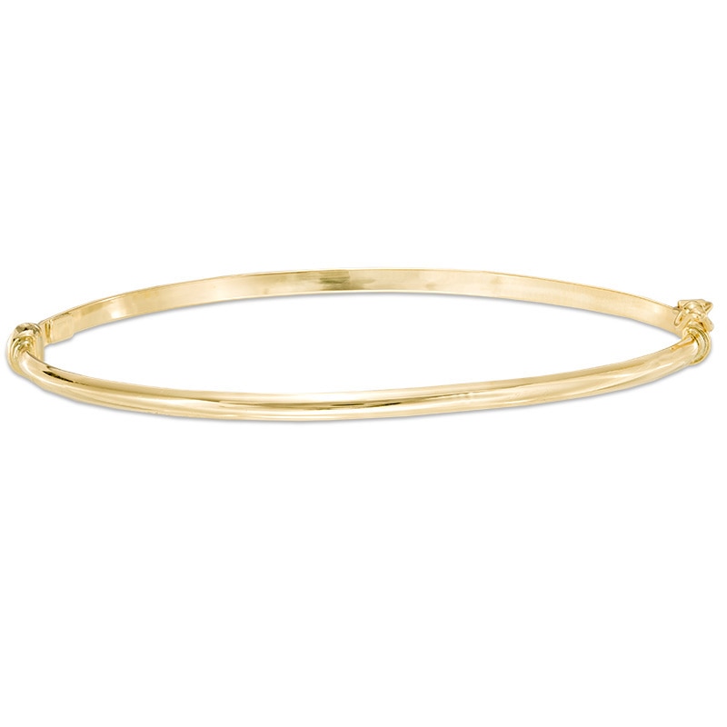 Made in Italy 2.5mm Hinged Bangle in 10K Gold