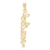 Thumbnail Image 0 of Cursive "believe" Necklace Charm in 10K Gold
