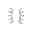 Thumbnail Image 0 of Cubic Zirconia Curved Bar Stud Earrings in Sterling Silver
