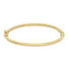 Made in Italy 3mm Hammered Bangle in 10K Gold | Piercing Pagoda
