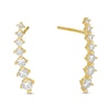 Thumbnail Image 0 of Cubic Zirconia Graduated Drop Earrings in 10K Gold