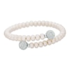 Thumbnail Image 0 of Honora 6 - 7mm Cultured Freshwater Pearl and Crystal Ball Bypass Bangle in Sterling Silver - 7.5"