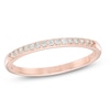 Thumbnail Image 0 of Cubic Zirconia Stackable Band in Sterling Silver with 18K Rose Gold Plating - Size 7
