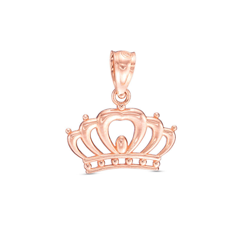 Crown Charm in 10K Rose Gold