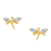 Thumbnail Image 0 of Child's Cubic Zirconia Dragonfly Stud Earrings in 14K Gold