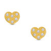Thumbnail Image 0 of Child's Cubic Zirconia Heart Stud Earrings in 14K Gold