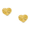 Thumbnail Image 0 of Child's Diamond-Cut Heart Stud Earrings in 14K Gold
