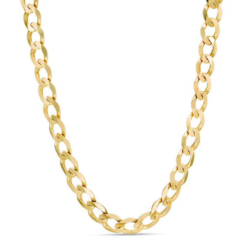 140 Gauge Curb Chain Necklace in 10K Gold - 22"