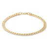 Thumbnail Image 0 of 10K Hollow Gold Double Row Rope Chain Bracelet - 7.5"