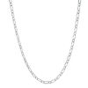 Thumbnail Image 0 of 080 Gauge Figaro Chain Necklace in 10K White Gold - 22"