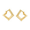 Thumbnail Image 0 of Made in Italy Diamond-Cut Geometric Hoop Earrings in 10K Gold
