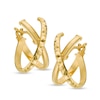 Thumbnail Image 0 of Made in Italy Diamond-Cut Orbit Hoop Earrings in 10K Gold