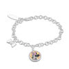 Thumbnail Image 0 of Child's ©Disney Minnie Mouse Charm Bracelet in Brass with White Rhodium - 6"