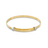 Thumbnail Image 0 of Child's Diamond-Cut Adjustable Bangle in 10K Two-Tone Gold - 4"
