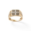 Thumbnail Image 0 of 1/4 CT. T.W. Champagne and White Diamond Square Cross Ring in 10K Gold