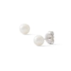 Thumbnail Image 0 of 5mm Cultured Freshwater Pearl Stud Piercing Earring in 14K Solid White Gold