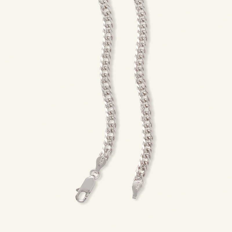 Made in Italy 080 Gauge Double Curb Chain Necklace in Sterling Silver - 22"