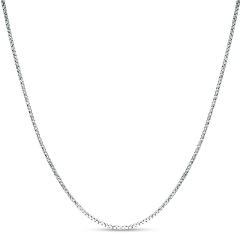 Made in Italy 019 Gauge Box Chain Necklace in Sterling Silver - 20"