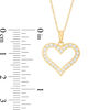 Thumbnail Image 1 of Cubic Zirconia Heart Pendant in 10K Gold - 17"