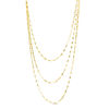 Thumbnail Image 0 of Triple Strand Mirror Chain Necklace in 10K Gold - 19"