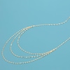 Thumbnail Image 1 of Triple Strand Mirror Chain Necklace in 10K Gold - 19"
