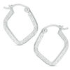Thumbnail Image 0 of 17mm Diamond-Cut Geometric Hoop Earrings in Sterling Silver