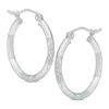 Thumbnail Image 0 of 20mm Multi-Finish Hoop Earrings in Sterling Silver