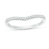 Thumbnail Image 0 of Cubic Zirconia Contour Wedding Band in Sterling Silver