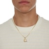 Thumbnail Image 3 of Textured Football Helmet and Ball Two-Tone Necklace Charm in 10K Solid Gold