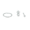 Thumbnail Image 0 of 020 Gauge Cubic Zirconia and Crystal Nose Ring Set in Stainless Steel