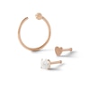 Thumbnail Image 0 of Rose Ion Plated CZ Nose Ring Set - 20G