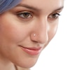 Thumbnail Image 3 of Rose Ion Plated CZ Nose Ring Set - 20G