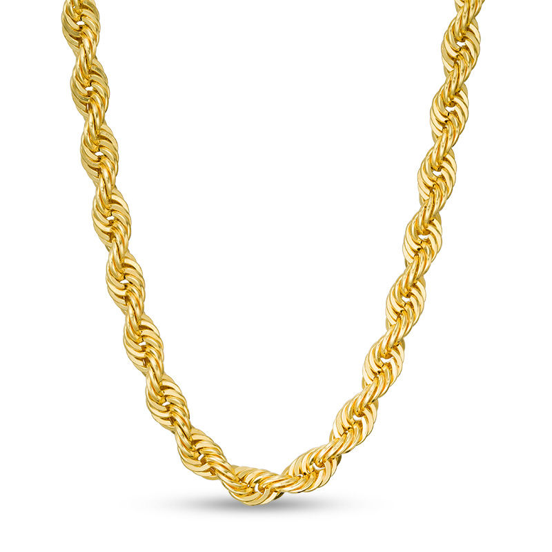 036 Gauge Rope Chain Necklace in 10K Gold - 30"