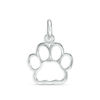 Thumbnail Image 0 of Dog Paw Cutout Necklace Charm in Sterling Silver