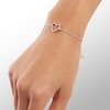Thumbnail Image 2 of Diamond Accent Heart Outline Bolo Bracelet in Sterling Silver - 9"