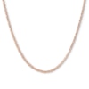 Thumbnail Image 0 of 040 Gauge Valentino Chain Necklace in 10K Hollow Rose Gold - 18"