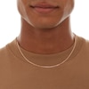 Thumbnail Image 3 of 040 Gauge Valentino Chain Necklace in 10K Hollow Rose Gold - 18"