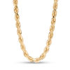 Thumbnail Image 0 of 6.5mm Diamond-Cut Rope Chain Necklace in Brass with 14K Gold Plate - 28"