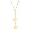 Thumbnail Image 0 of Made in Italy Double Heart Mirror Lariat Necklace in 10K Gold