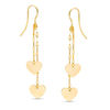Thumbnail Image 0 of Made in Italy Double Heart Mirror Drop Earrings in 10K Gold