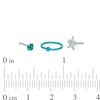Thumbnail Image 1 of 020 Gauge Green Cubic Zirconia Hoop and Nose Stud Set in Stainless Steel with Teal IP