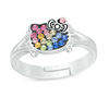 Thumbnail Image 0 of Child's Hello Kitty® Multi-Color Crystal Adjustable Ring in Sterling Silver - Size 4