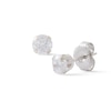 Thumbnail Image 0 of 5.0mm Cubic Zirconia Solitaire Stud Piercing Earrings in 14K Solid White Gold
