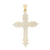 Thumbnail Image 0 of Cubic Zirconia Gothic-Style Cross Necklace Charm in 10K Gold