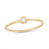 Thumbnail Image 0 of Cubic Zirconia Bezel-Set Stackable Ring in 10K Gold - Size 7